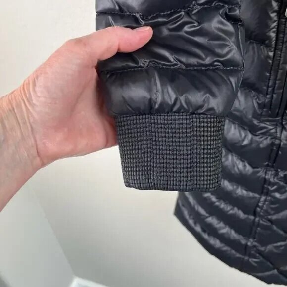 RARE Escada Sport Genuine Fur/Shearling Biker Down Puffer Jacket Coat EU 36 US 6 - Picture 10 of 16